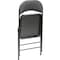 Global Industrial Steel Frame Folding Chair, Padded Fabric Seat and Back, Black 607864BK - alternate 3
